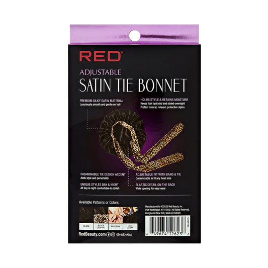 Red by Kiss Adjustable Satin Tie Bonnet