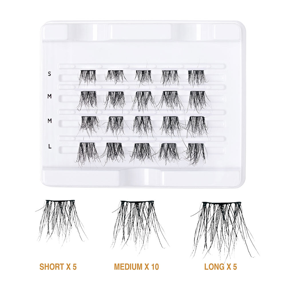 Kiss V-Luxe by iEnvy Extended 100% Real Mink Cluster Lashes