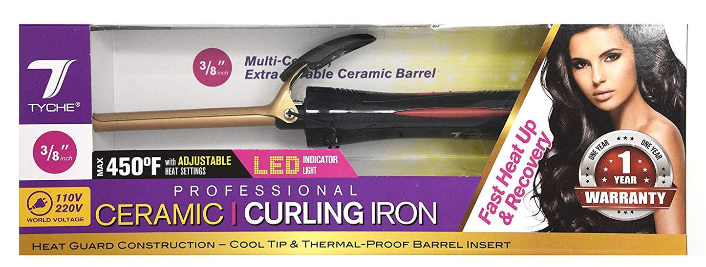 Tyche Professional Ceramic Curling Iron 3/8" #TCI038