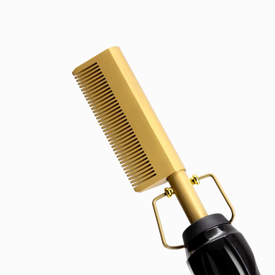 Nicka K New York Tyche Gold Pressing Comb - Regular #HZPC01