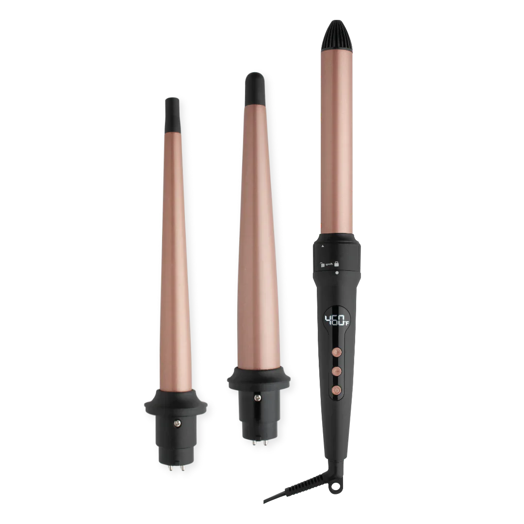 Annie Hot & Hotter 3 in 1 Interchangeable Digital Curling Wand Set #5997