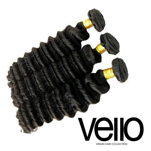 VELLO 9A Virgin Hair Deep Wave - 3 Bundle Deal