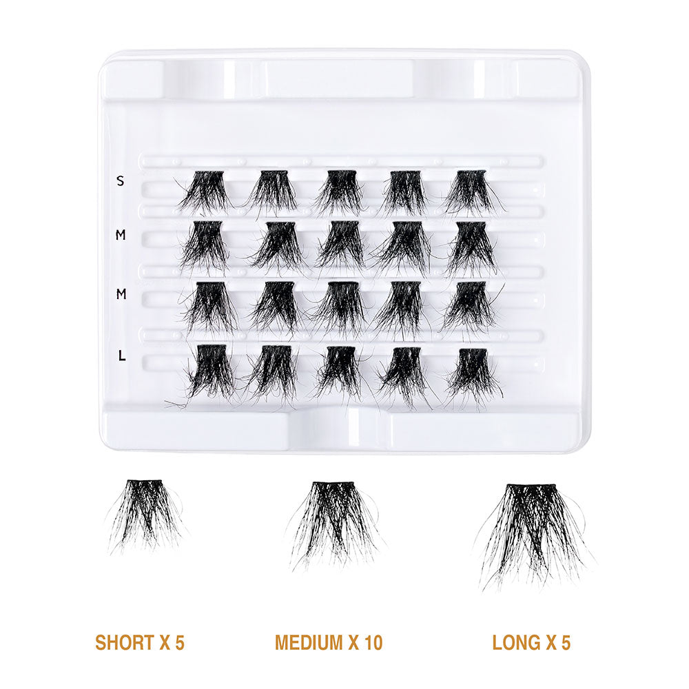 Kiss V-Luxe by iEnvy Extended 100% Real Mink Cluster Lashes