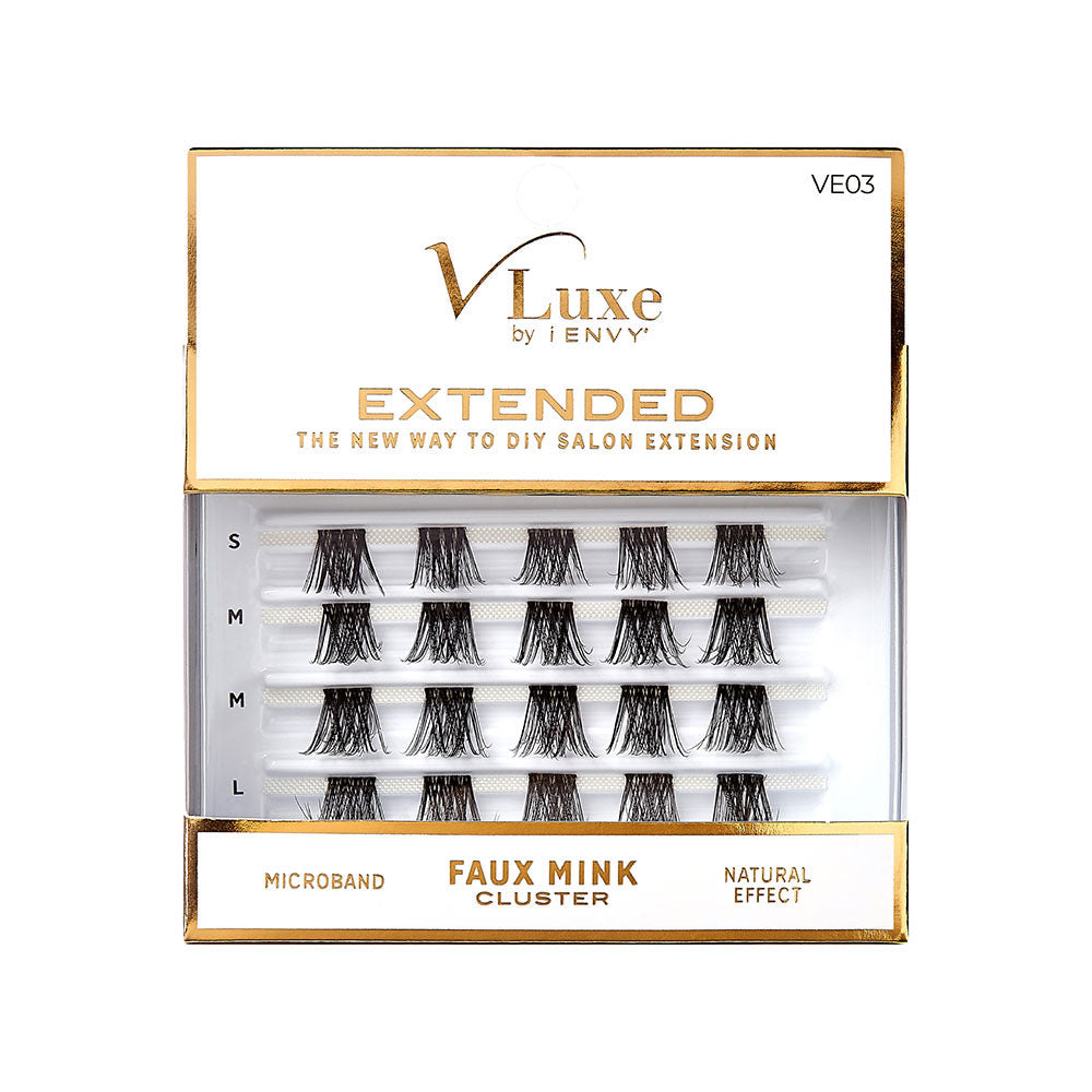 Kiss V-Luxe by iEnvy Extended Faux Mink Cluster Lashes