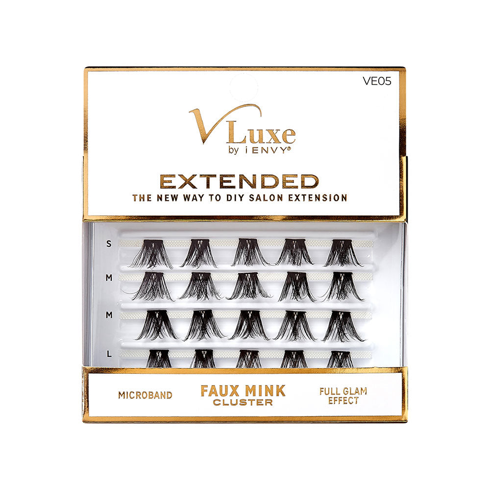 Kiss V-Luxe by iEnvy Extended Faux Mink Cluster Lashes
