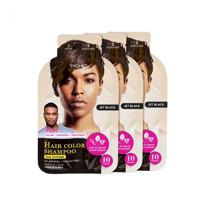 Nicka K New York Tyche Magic Hair Color Shampoo 3pcs