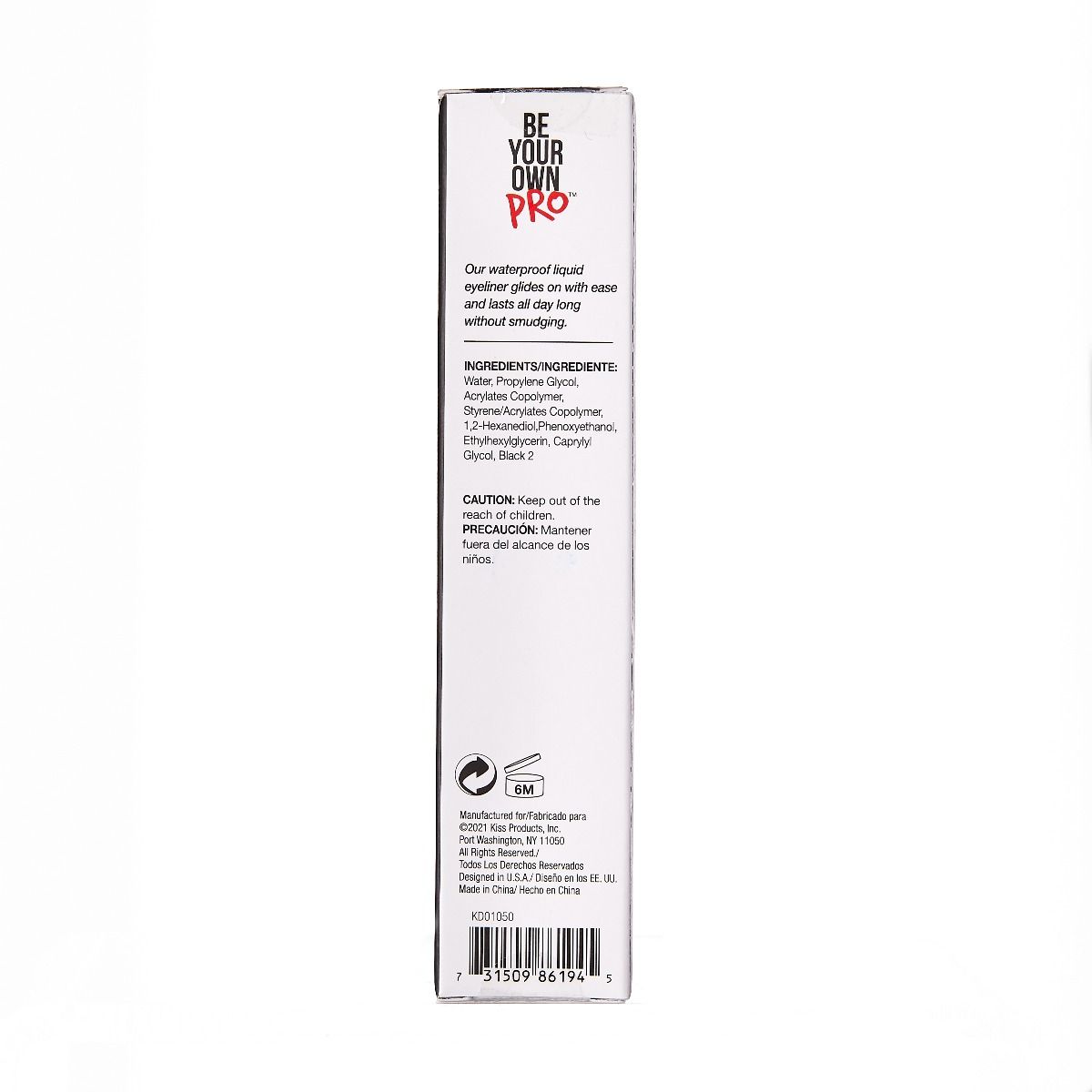 Kiss New York Professional Felt Tip All Day Ink Eyeliner - #KD01