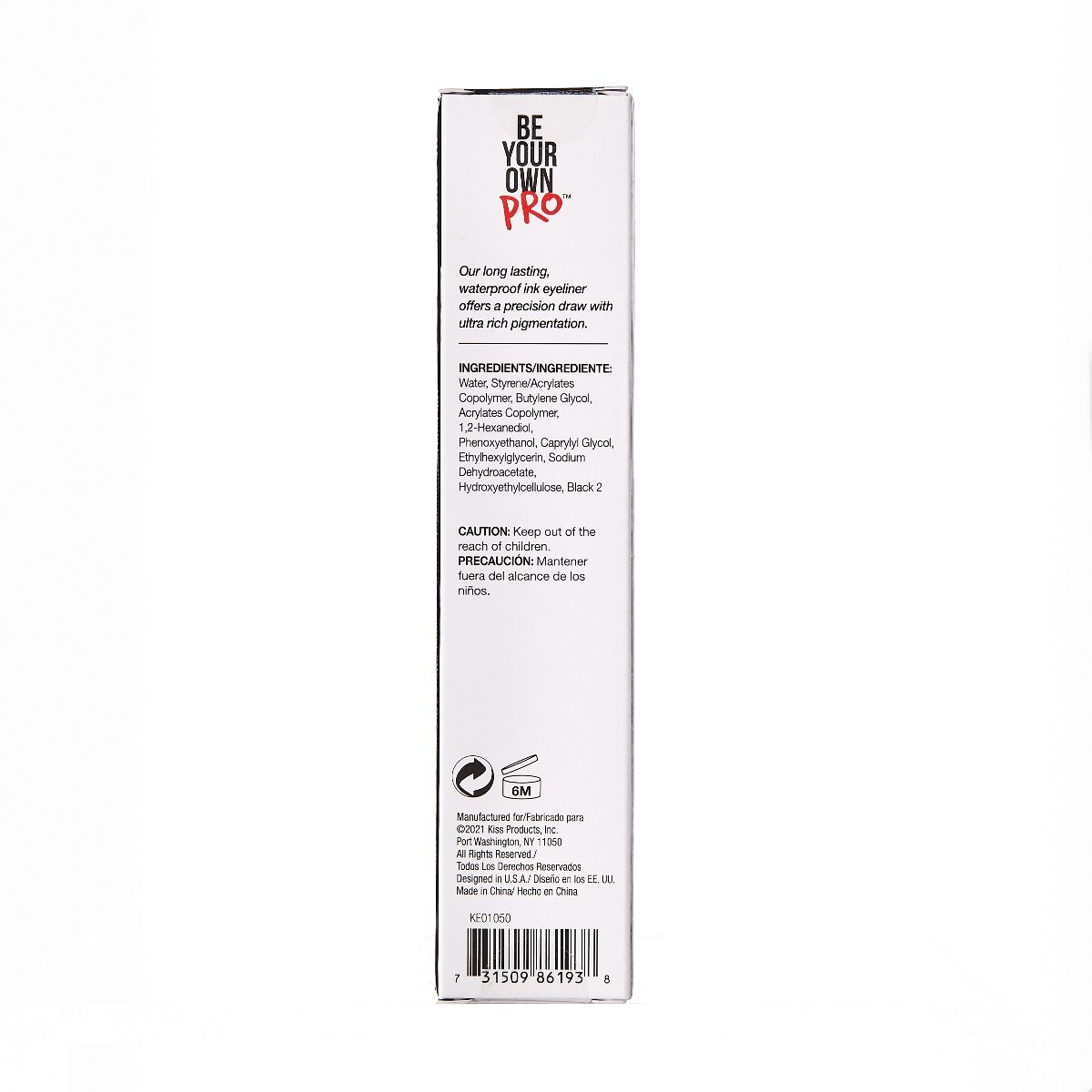 Kiss New York Professional Brush Tip Precise Ink Eyeliner - #KE01