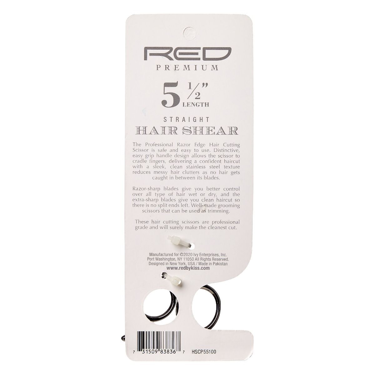 Red Premium Straight Hair Shear 5 1/2" #HSCP55