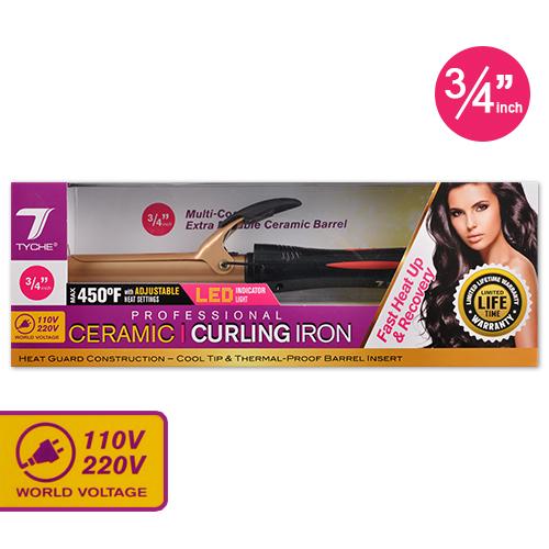 Tyche Professional Ceramic Curling Iron 3/4" #TCI075