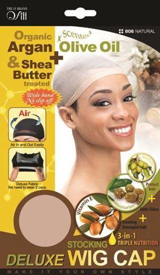 Qfitt Organic Argan & Shea Butter + Olive Oil Deluxe Stocking Wig Cap