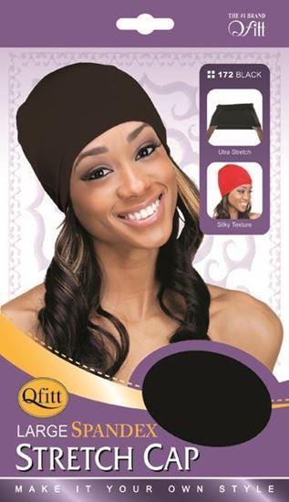 Qfitt Large Spandex Stretch Cap #172 Black