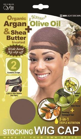 Qfitt Organic Argan & Shea Butter + Olive Oil Stocking Wig Cap