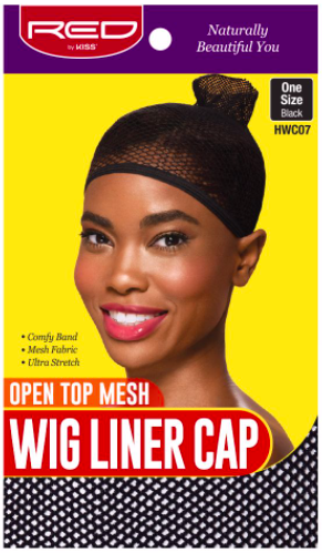 Red by Kiss Open Top Mesh Wig Liner Cap #HWC07 Black