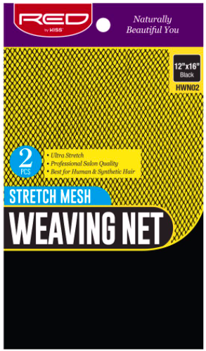 Red by Kiss 12"x16" 2pcs Stretch Mesh Weaving Net #HWN02 Black
