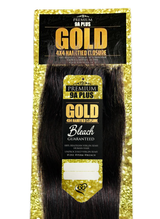 Beautiful Day Gold Bundle 100% Brazilian Virgin Remy Hair 4x4 Closure - Straight