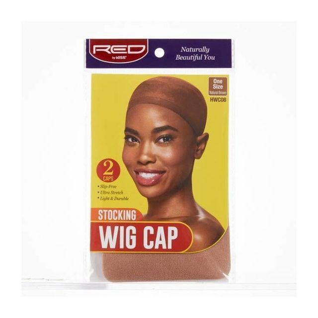 Red by Kiss Stocking Wig Cap 2pcs #HWC08 Natural Brown