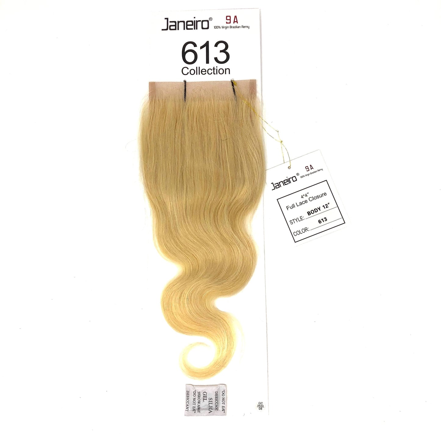 Janeiro 9A 100% Virgin Brazilian Remy 613 Collection - Body Wave 4x4 Closure