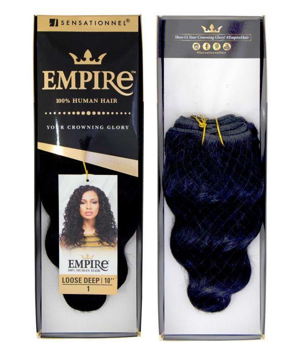 Sensationnel Human Hair Weave Empire Loose Deep 10" - 18"