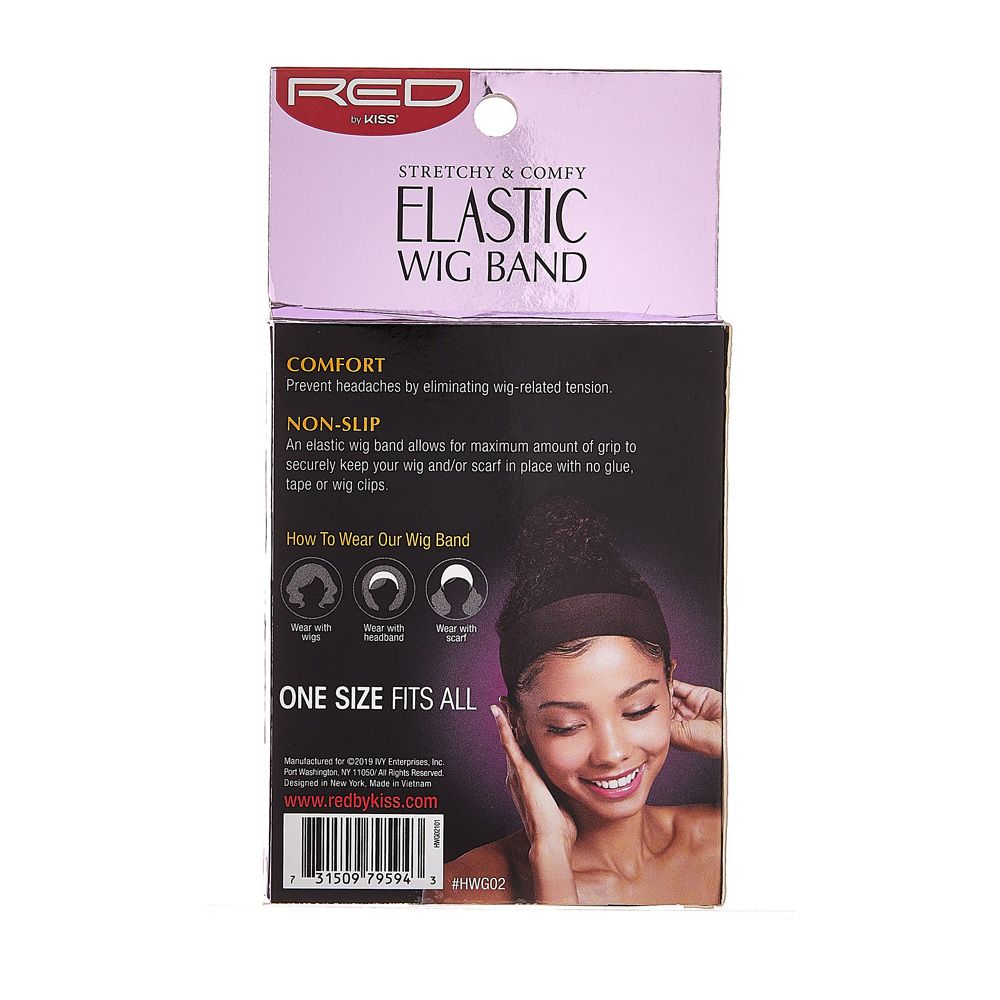 Red by Kiss Stretchy & Comfy Elastic Wig Band #HWG02 Black