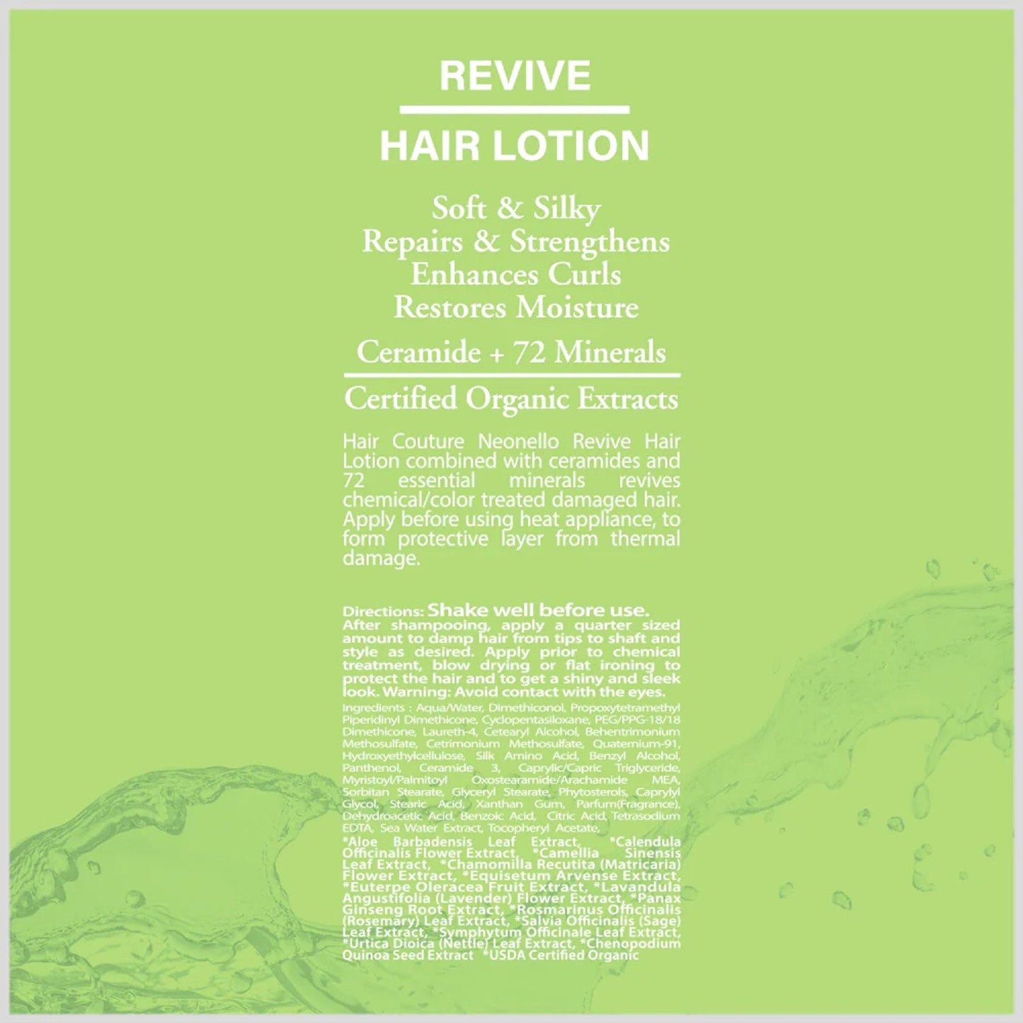 Hair Couture Professional NEONELLO Ceramide Revive Lotion 5oz