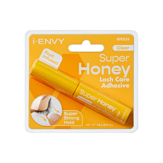 Kiss i•ENVY Fruit Infused Eyelash Adhesive Long Lasting Brush-On Lash Glue (Honey, Coconut & Peach)
