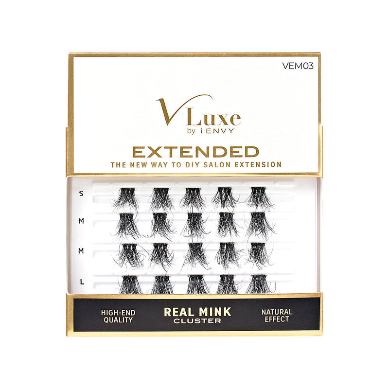 Kiss V-Luxe by iEnvy Extended 100% Real Mink Cluster Lashes