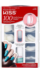 KISS 100 Full-Cover Nail Kit - Coffin Long Length