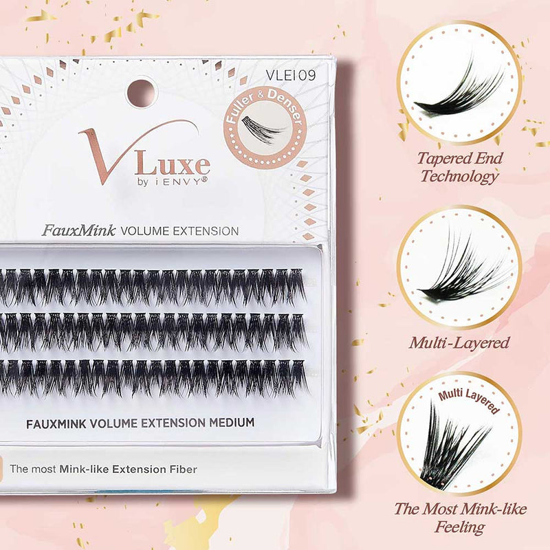 Kiss V-Luxe by iEnvy Faux Mink Volume Extension Cluster Lashes