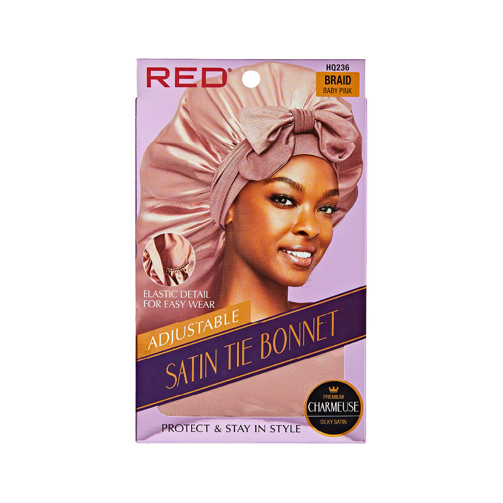 Red by Kiss Adjustable Satin Tie Bonnet