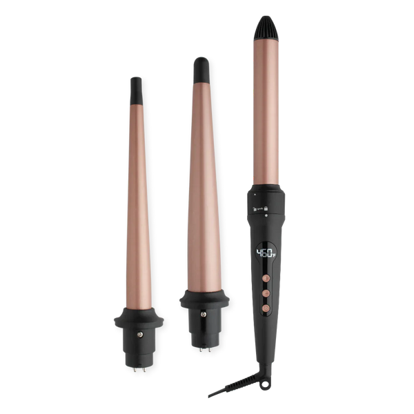 Annie Hot & Hotter 3 in 1 Interchangeable Digital Curling Wand Set #5997