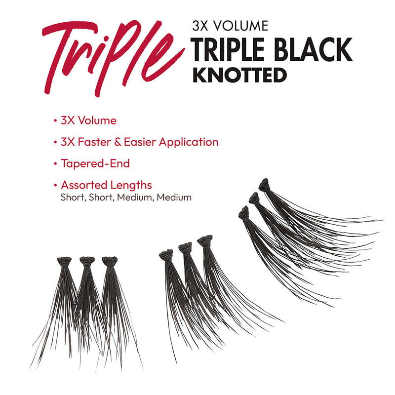 Kiss i•ENVY 3X Volume Triple Black Knotted Regular Trio Eyelashes