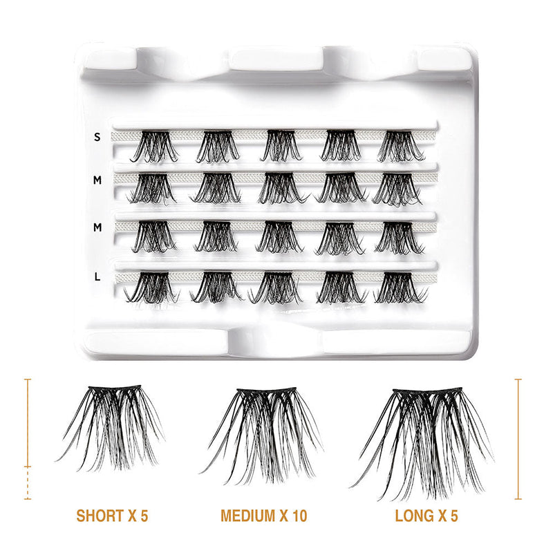 Kiss V-Luxe by iEnvy Extended Faux Mink Cluster Lashes