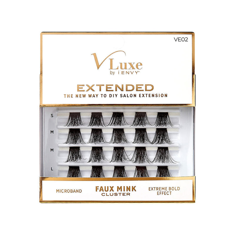 Kiss V-Luxe by iEnvy Extended Faux Mink Cluster Lashes