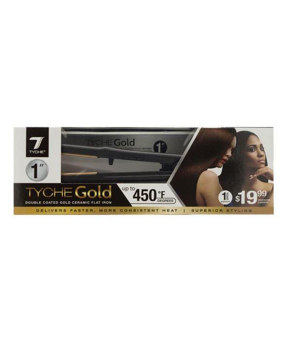 Nicka K New York Tyche Gold Ceramic Flat Iron 1"