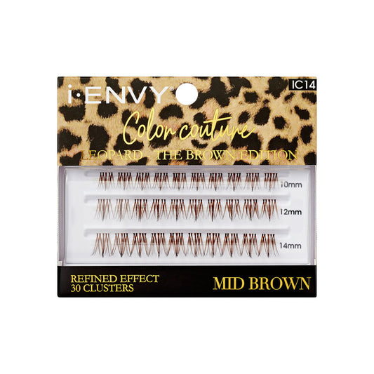 Kiss i•ENVY Color Couture Faux Mink Lash Clusters - Leopard