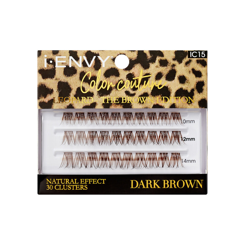 Kiss i•ENVY Color Couture Faux Mink Lash Clusters - Leopard