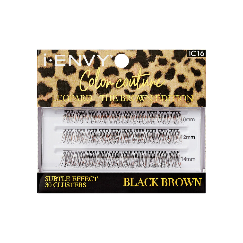 Kiss i•ENVY Color Couture Faux Mink Lash Clusters - Leopard