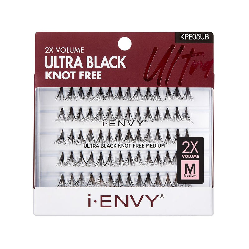 Kiss i•ENVY 2X Volume Ultra Black Knot Free Lash Medium