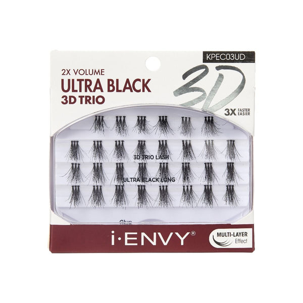 Kiss i•ENVY 2X Volume Ultra Black 3D Trio Lash Long #KPEC03UD