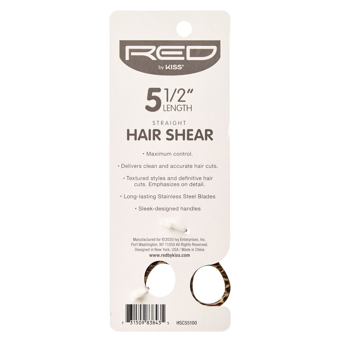 Red by Kiss Straight Hair Shear 5 1/2" #HSC55