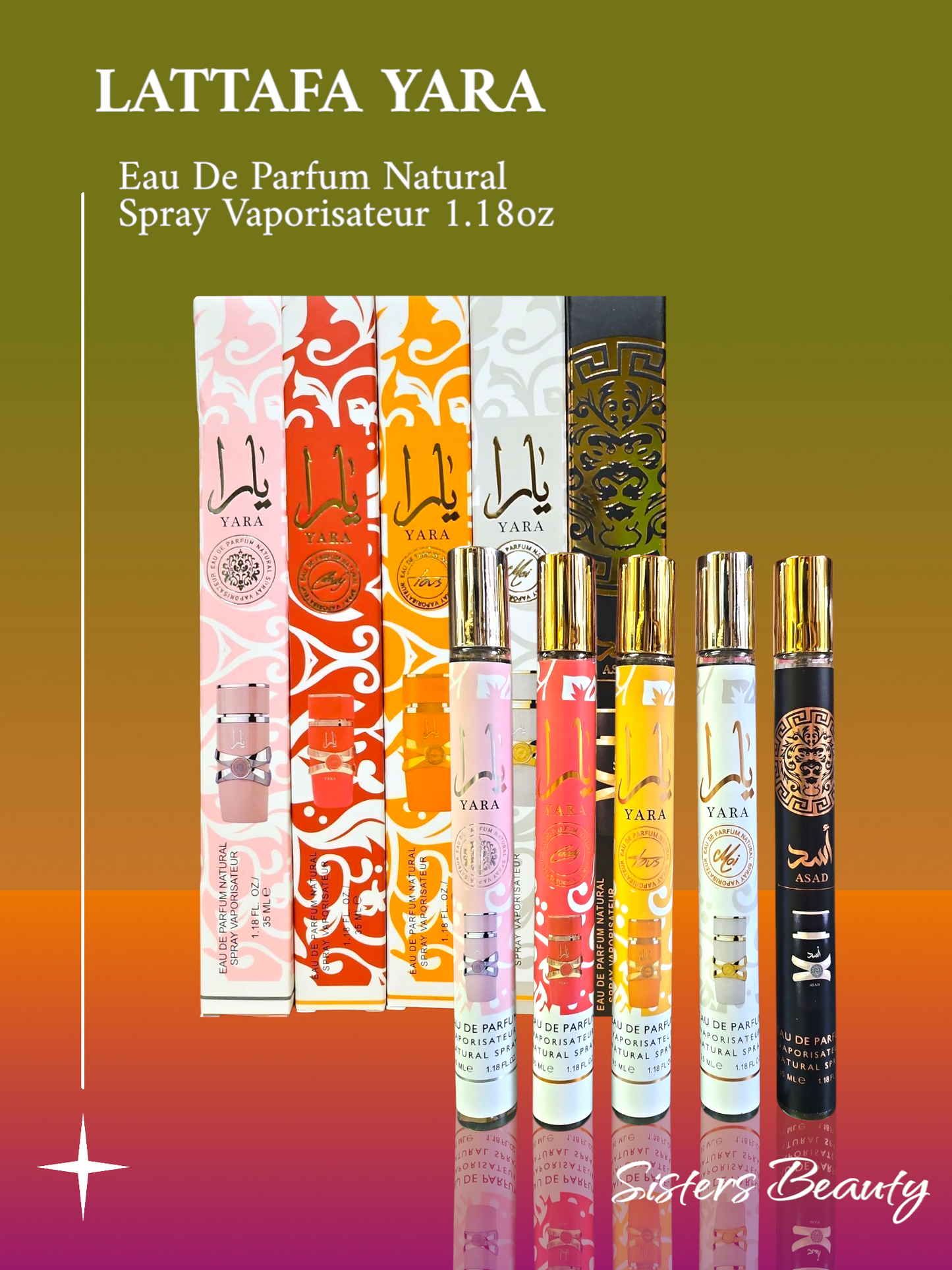 LATTAFA YARA Eau De Parfum Natural Spray Vaporisateur 1.18oz (PINK, CANDY, MOI, TOUS, ASAD)