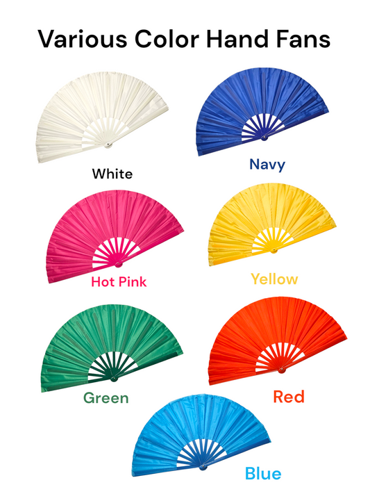 13” Large Clack Popping Hand Fan for Line Dancing – Available in Multiple Colors