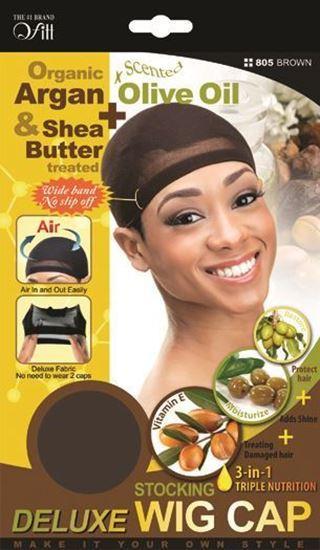 Qfitt Organic Argan & Shea Butter + Olive Oil Deluxe Stocking Wig Cap