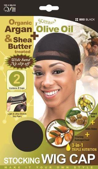 Qfitt Organic Argan & Shea Butter + Olive Oil Stocking Wig Cap