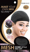 Qfitt Stretch Mesh Dome Style Wig Cap #5011 Black