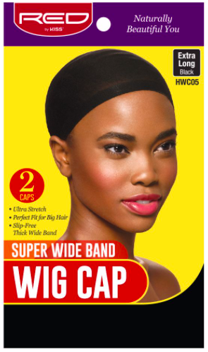 Red by Kiss Super Wide Band Wig Cap #HWC05 Black