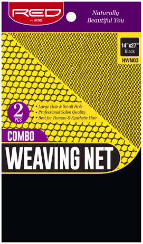 Red by Kiss 14"x27" 2pcs Combo Weaving Net #HWN03 Black