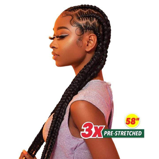 [BOX DEAL] 50 Packs - Sensationnel 3X X-PRESSION 58" Pre-Stretched Kanekalon Braid