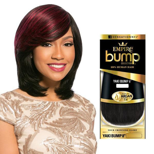Sensationnel Human Hair Weave Empire Bump Yaki 8"